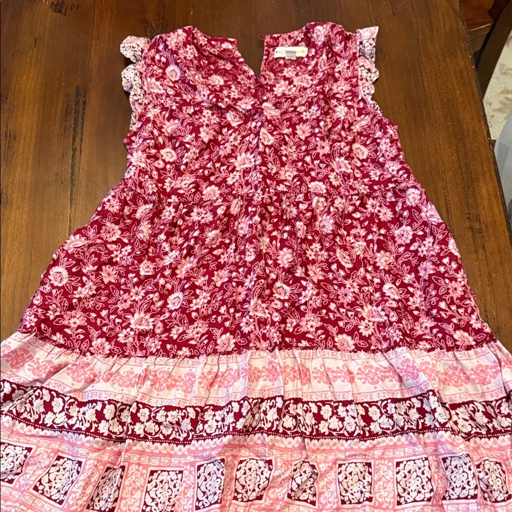 Roller Rabbit Pink and White Floral Top